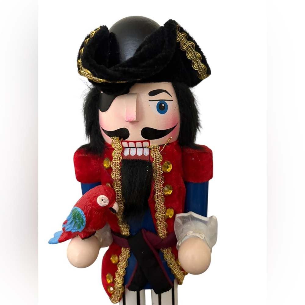 Pirate Nutcracker with Parrot
